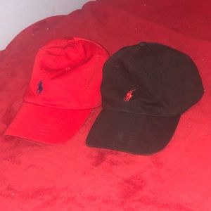 BUNDLE !!!Red and black polo hat